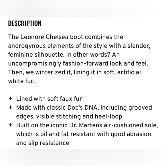 NWT Dr. Martens 2976 Faux Fur Lined Leather Chelsea in Black Burnished Wyoming - Picture 11 of 15